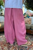 Sandbar Linen Blend Bloom Barrel Pant Indian Pink